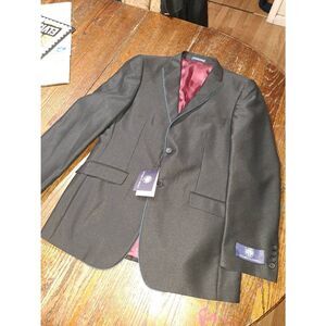 New 40R Vittorio St Angelo Black Blue Suit Sports Coat Jacket Blazer NWT